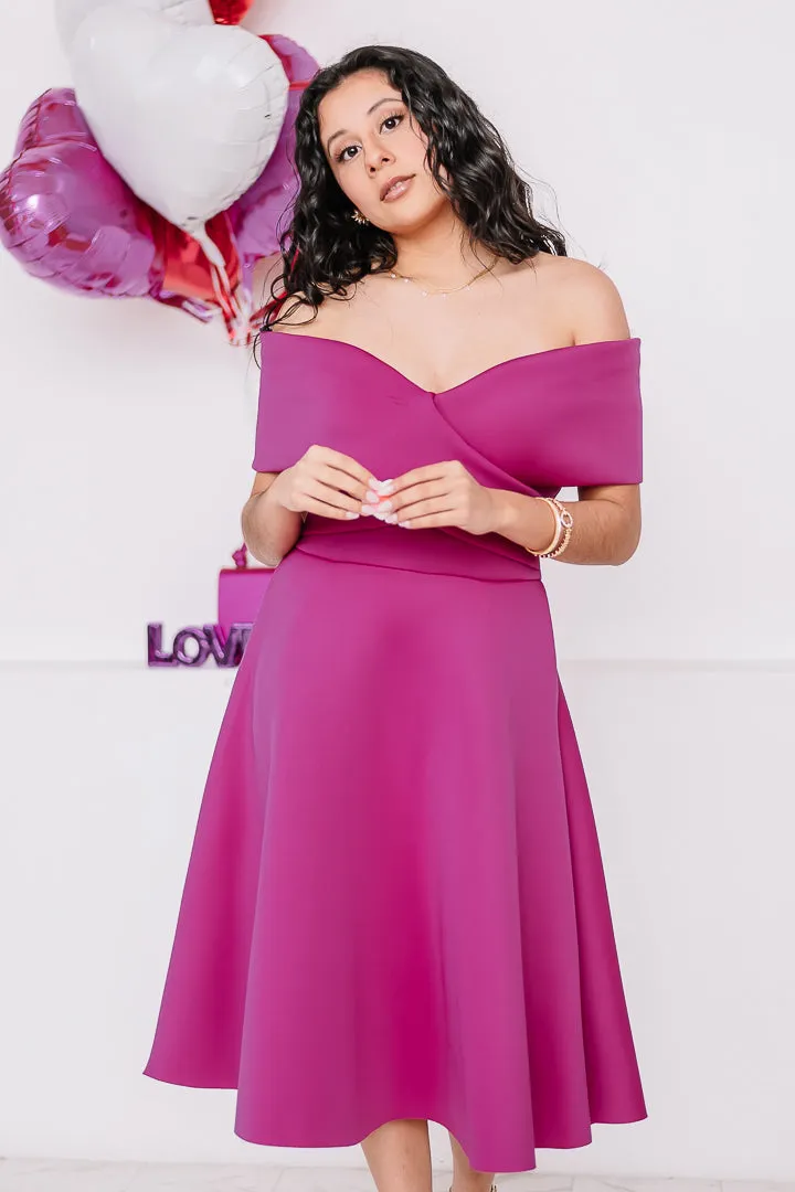 Rosé Reverie Midi Dress