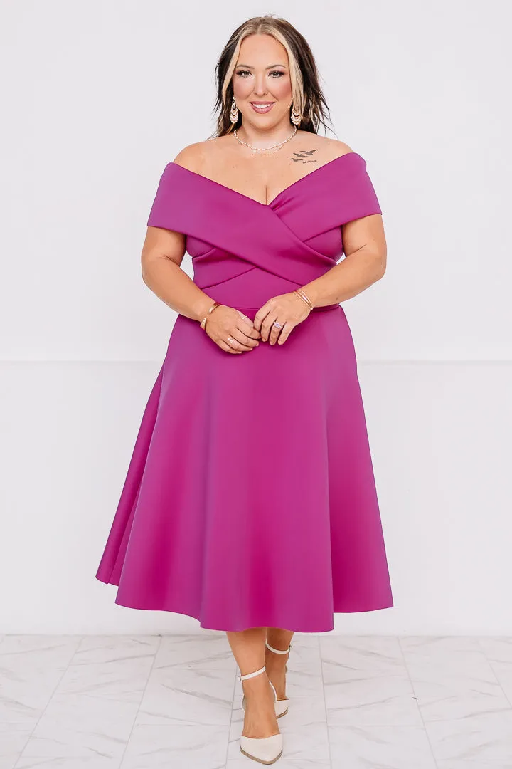 Rosé Reverie Midi Dress