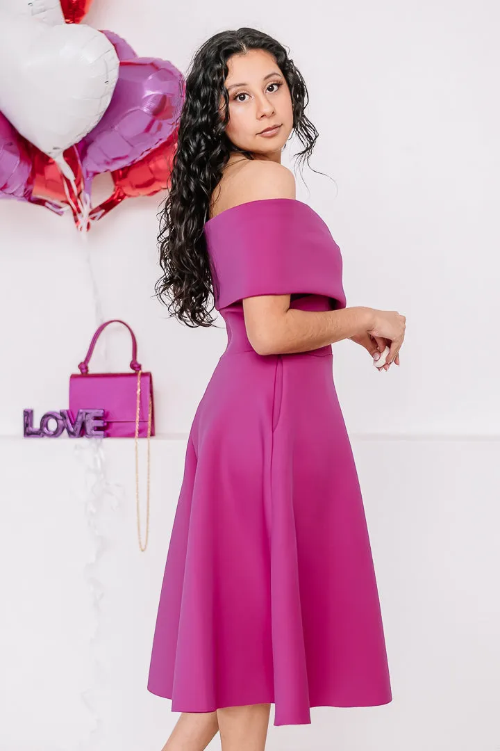 Rosé Reverie Midi Dress