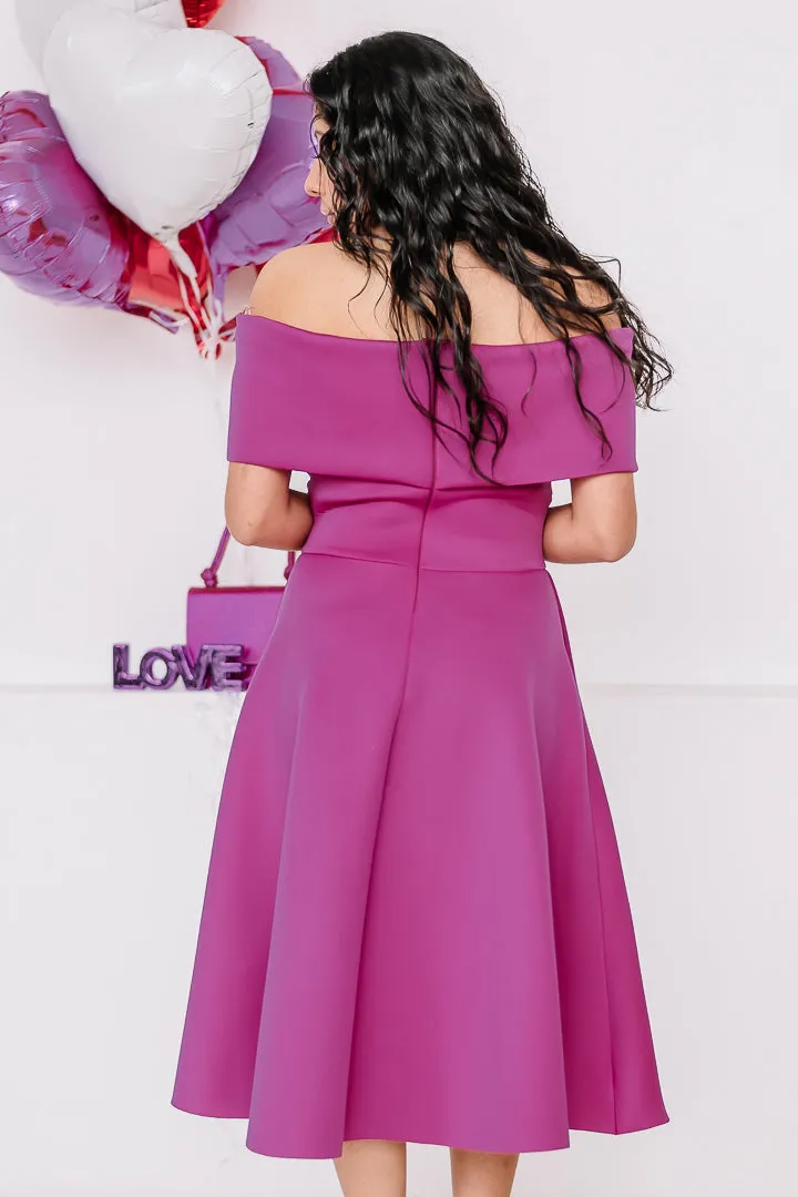 Rosé Reverie Midi Dress