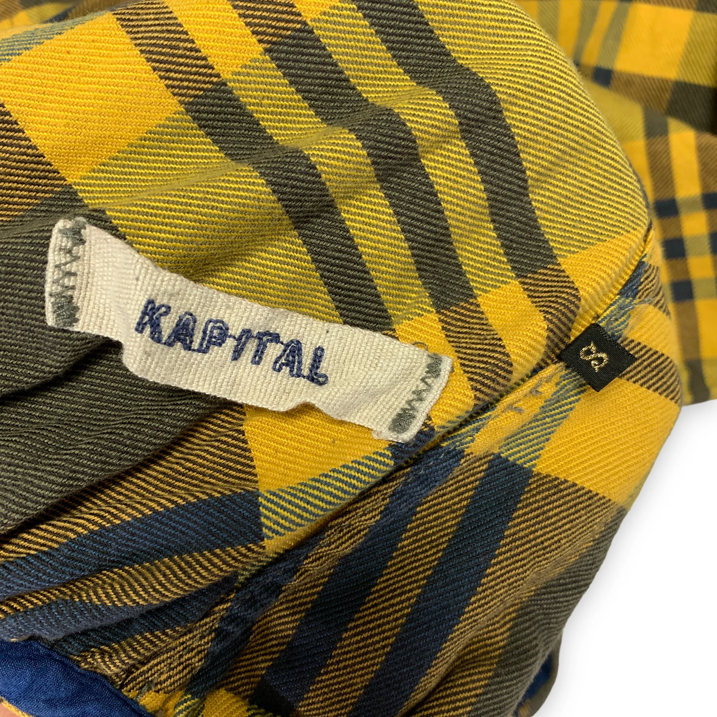 [S] Kapital Flannel L/S Shirt Yellow/Brown