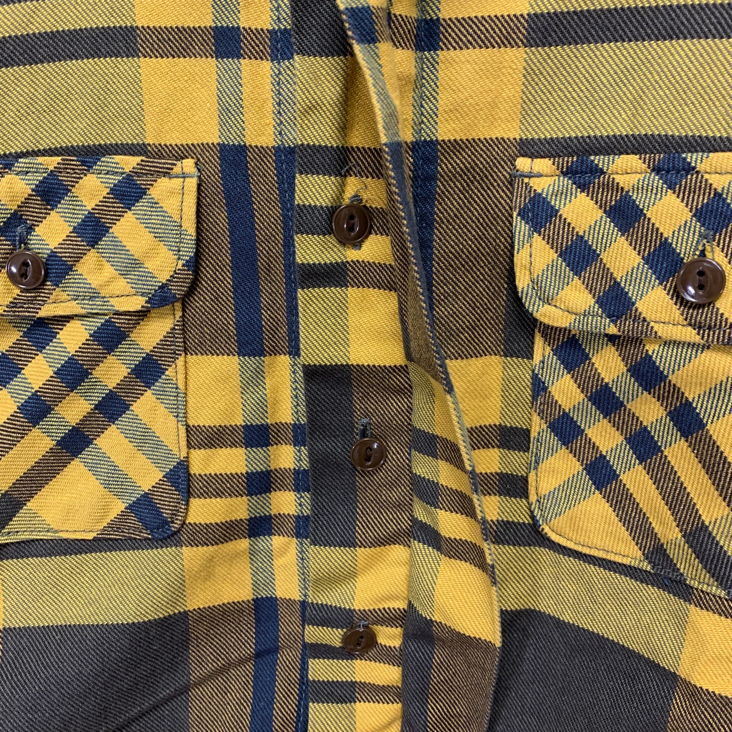 [S] Kapital Flannel L/S Shirt Yellow/Brown