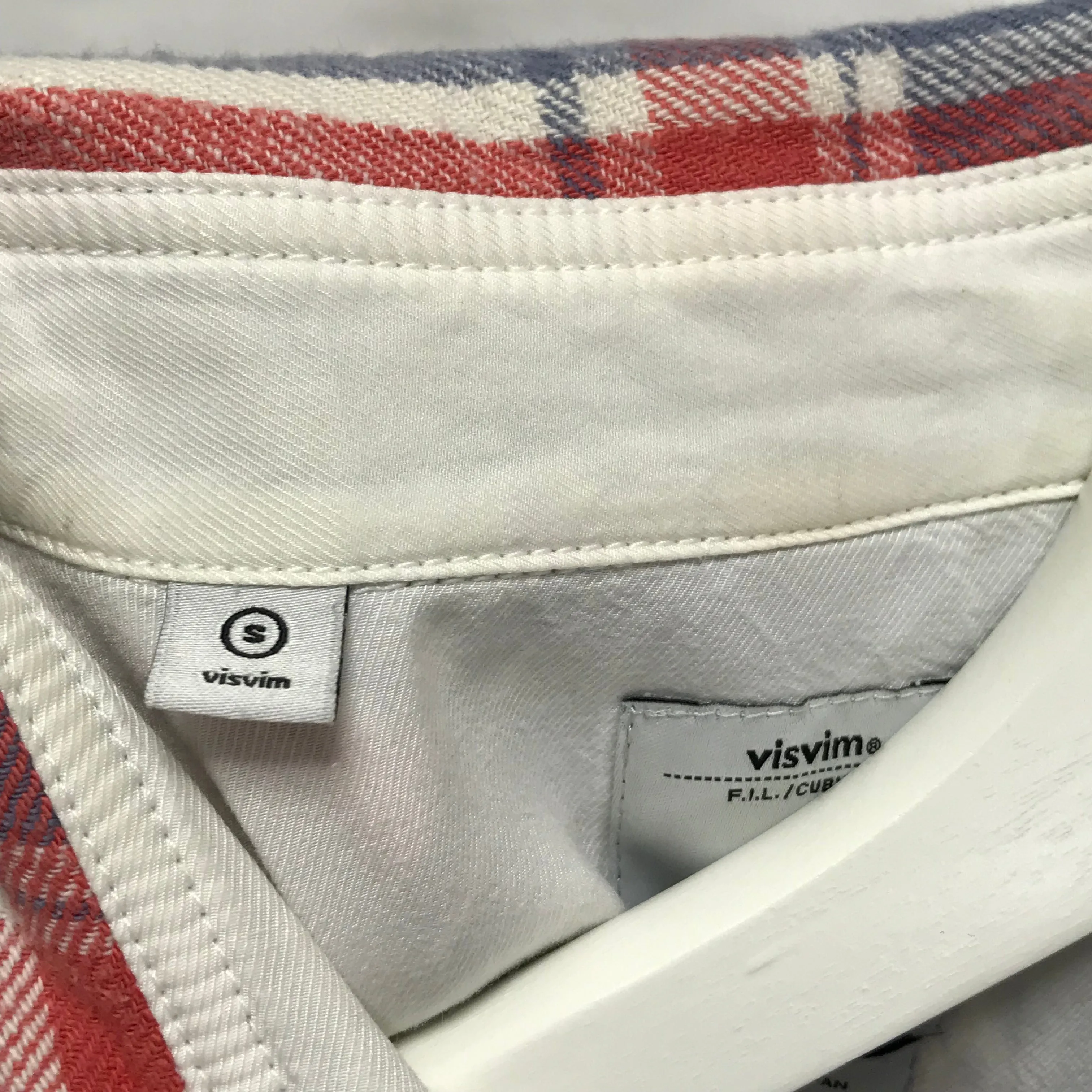 [S] Visvim 11AW Black Elk Flannel L/S Shirt White