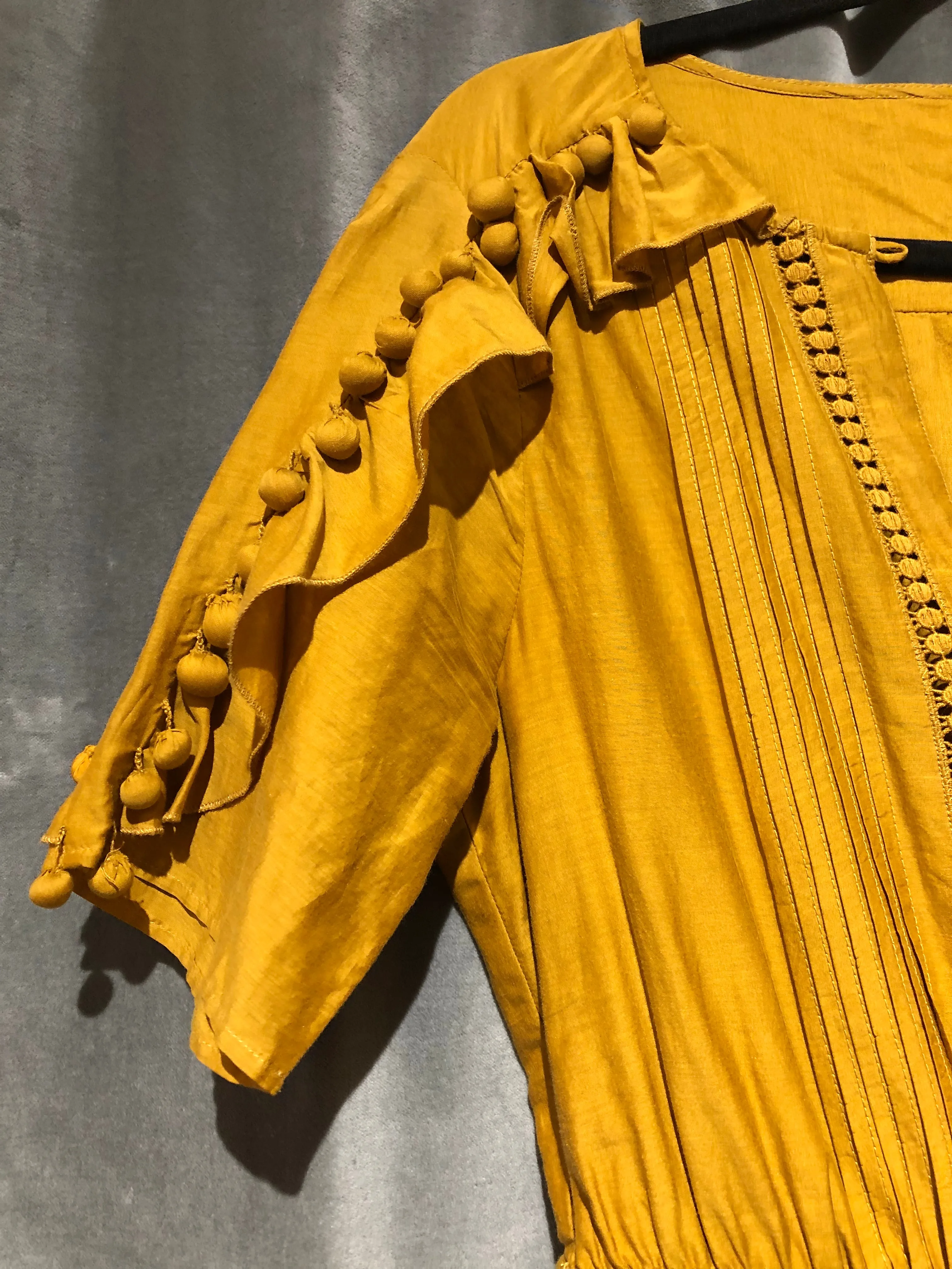 Sea NEW YORK Dark Mustard Short Sleeve Maxi Dress