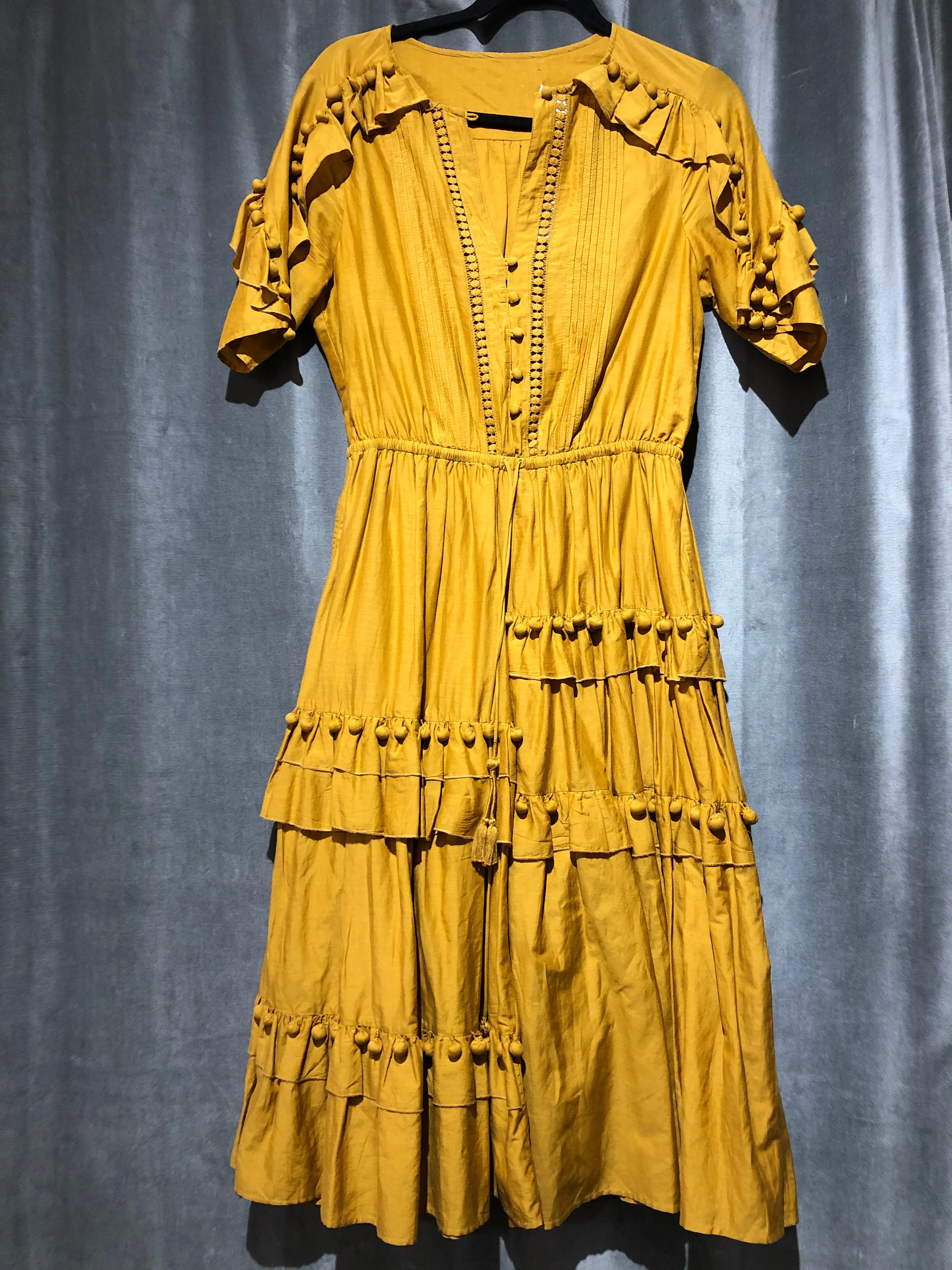 Sea NEW YORK Dark Mustard Short Sleeve Maxi Dress