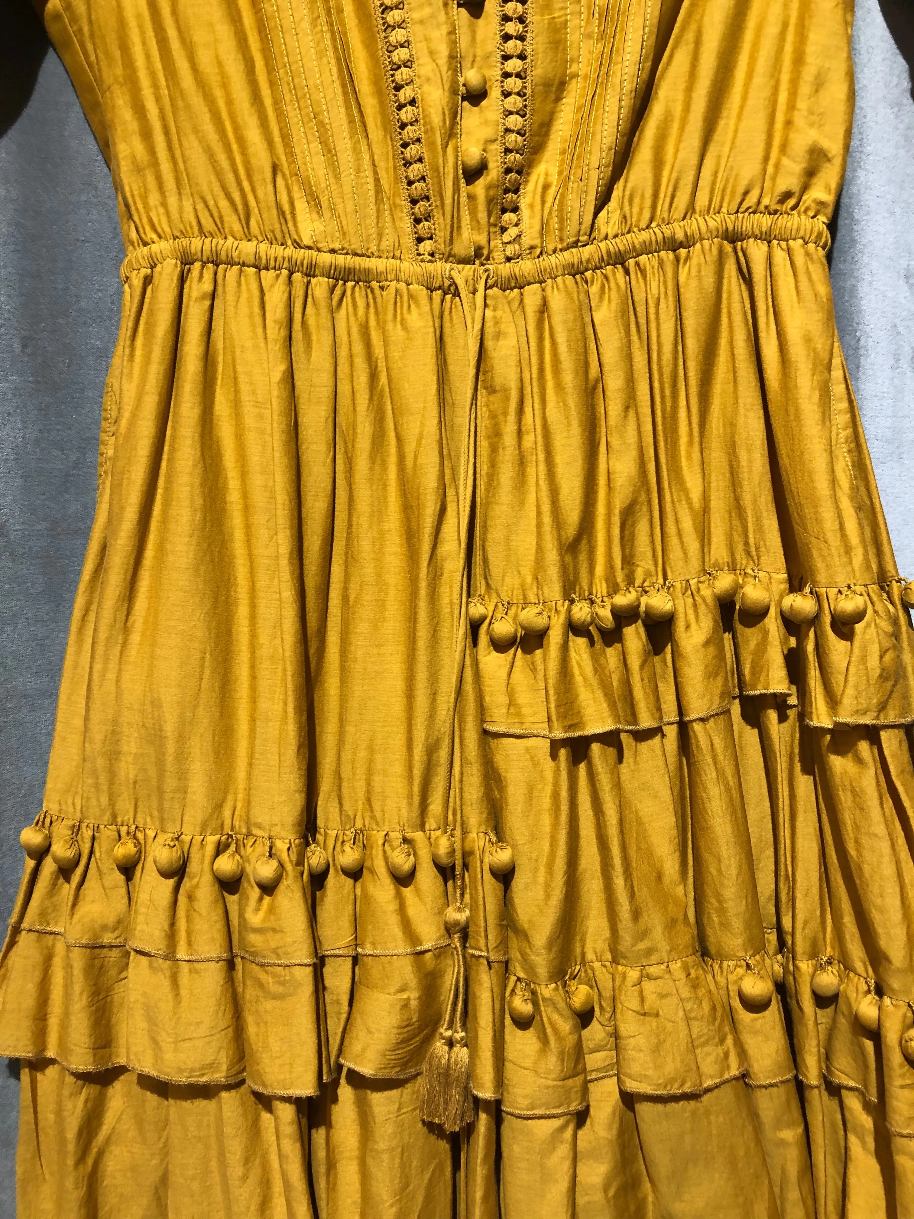 Sea NEW YORK Dark Mustard Short Sleeve Maxi Dress