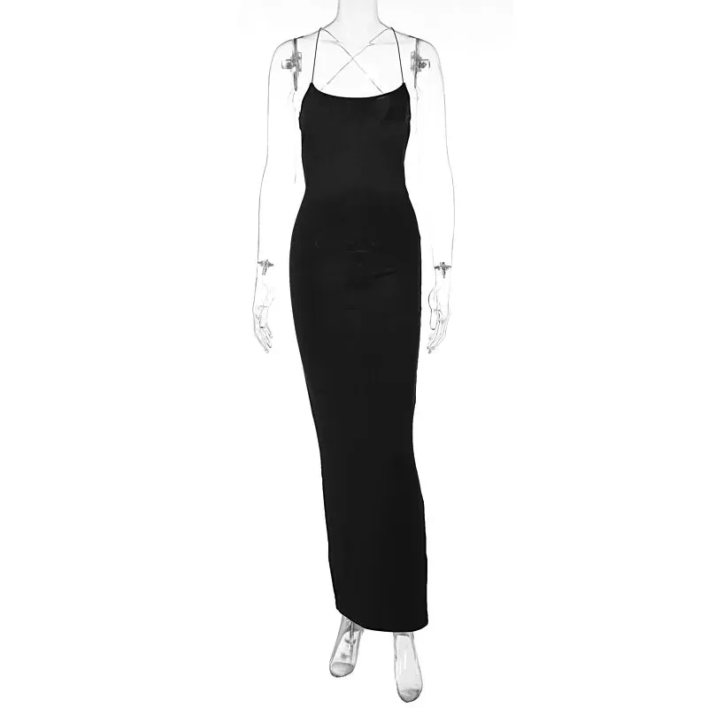 Sexy Backless Bandage Maxi Dress – Elegant Night Out Attire