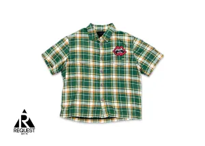 Short Sleeve Matty Boy Chomper Flannel Shirt "Green"