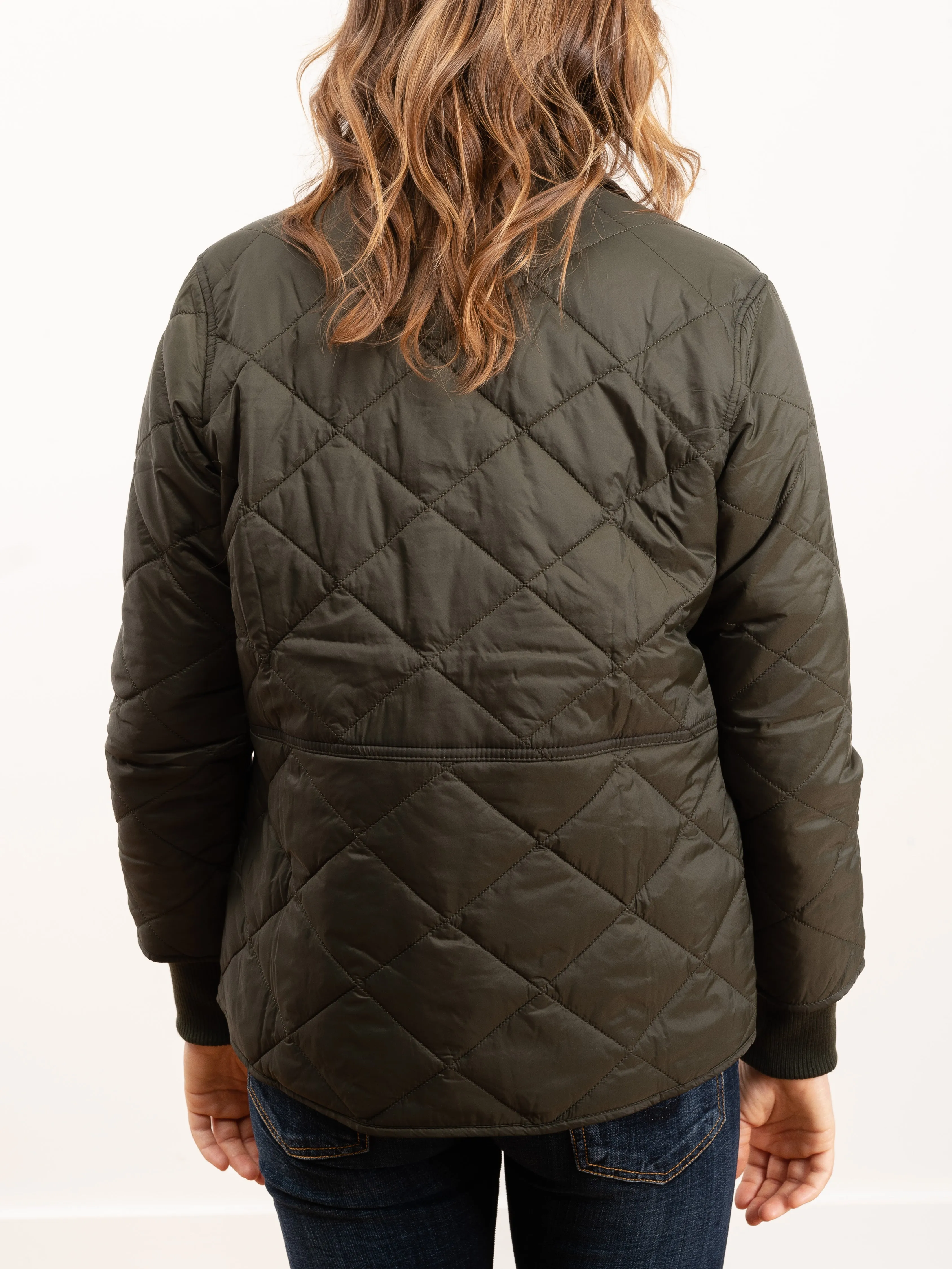 silchester quilted coat - sage