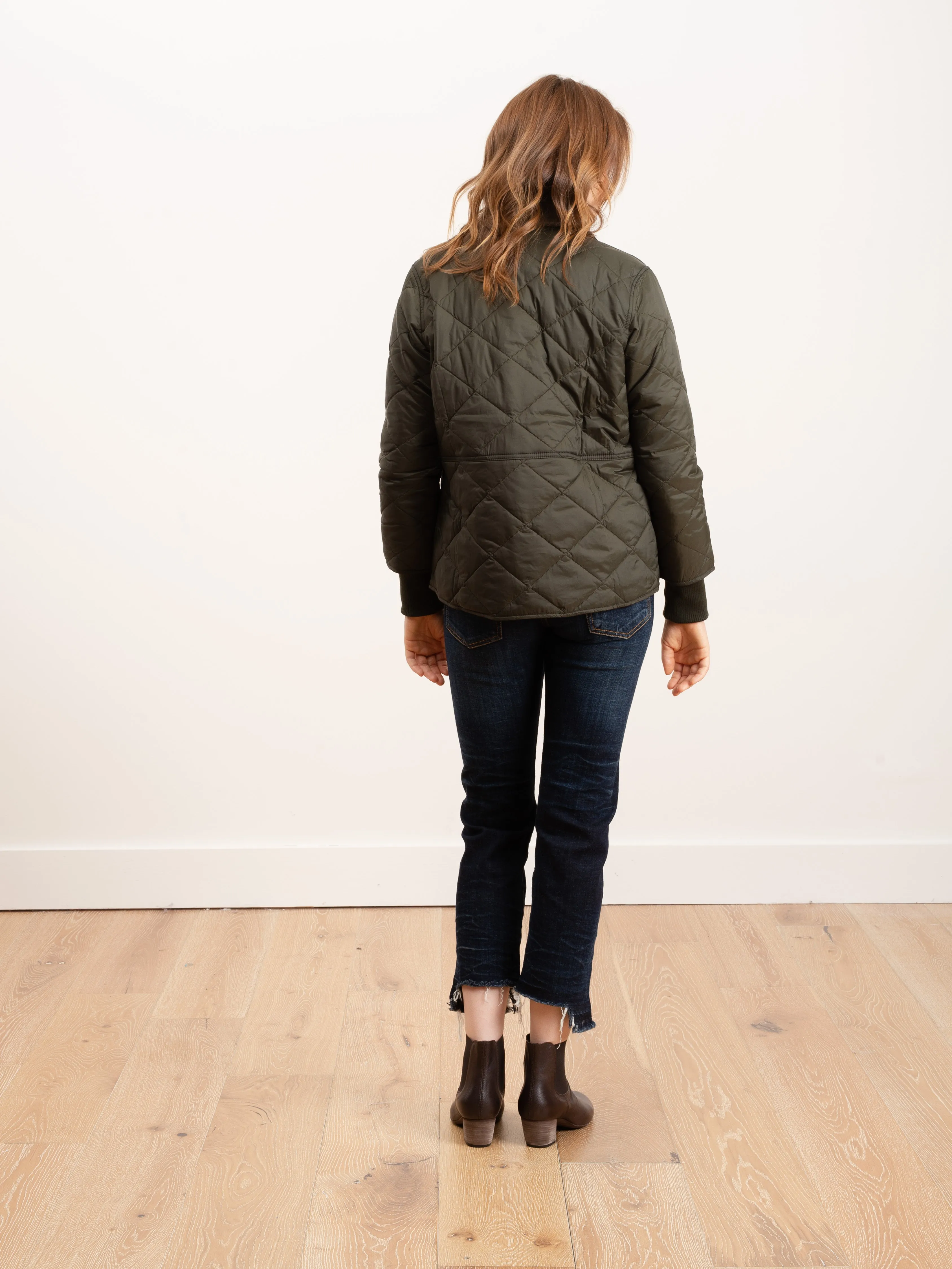 silchester quilted coat - sage