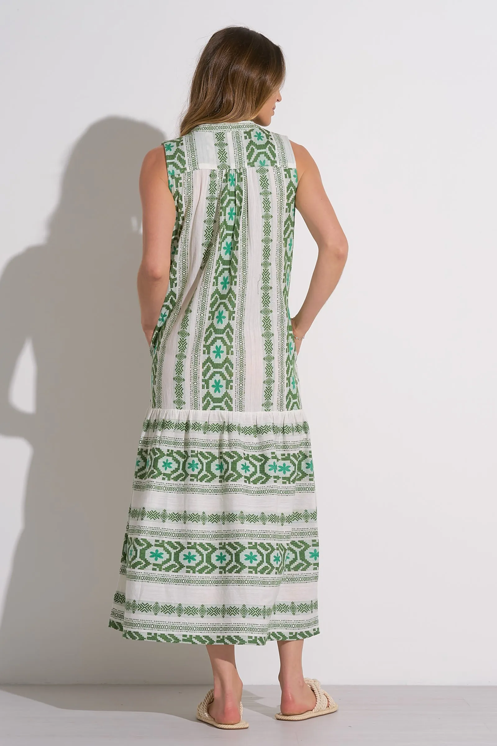 Sleeveless V-Neck Maxi Dress