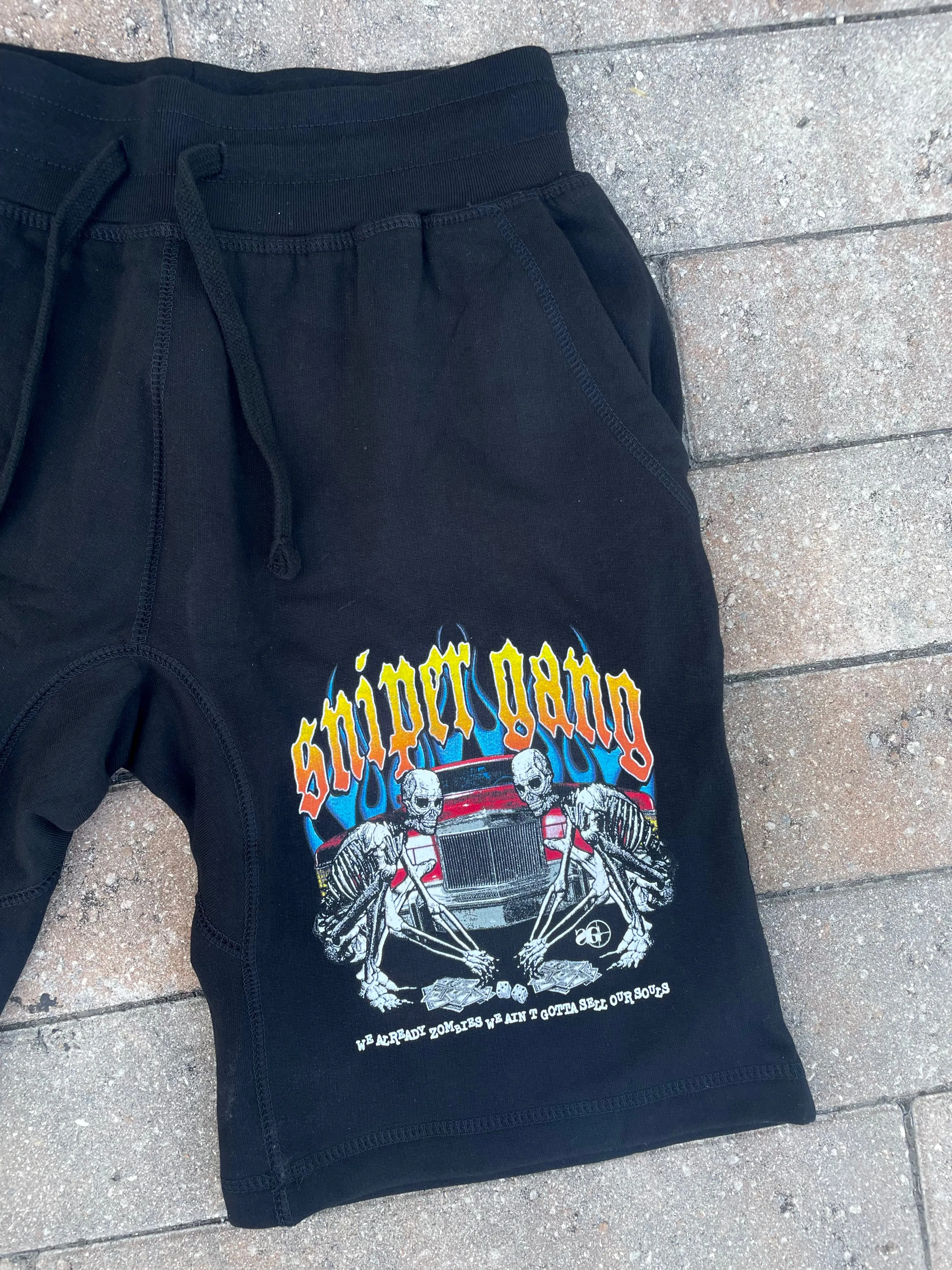 Sniper Gang KTB Flames Black Shorts