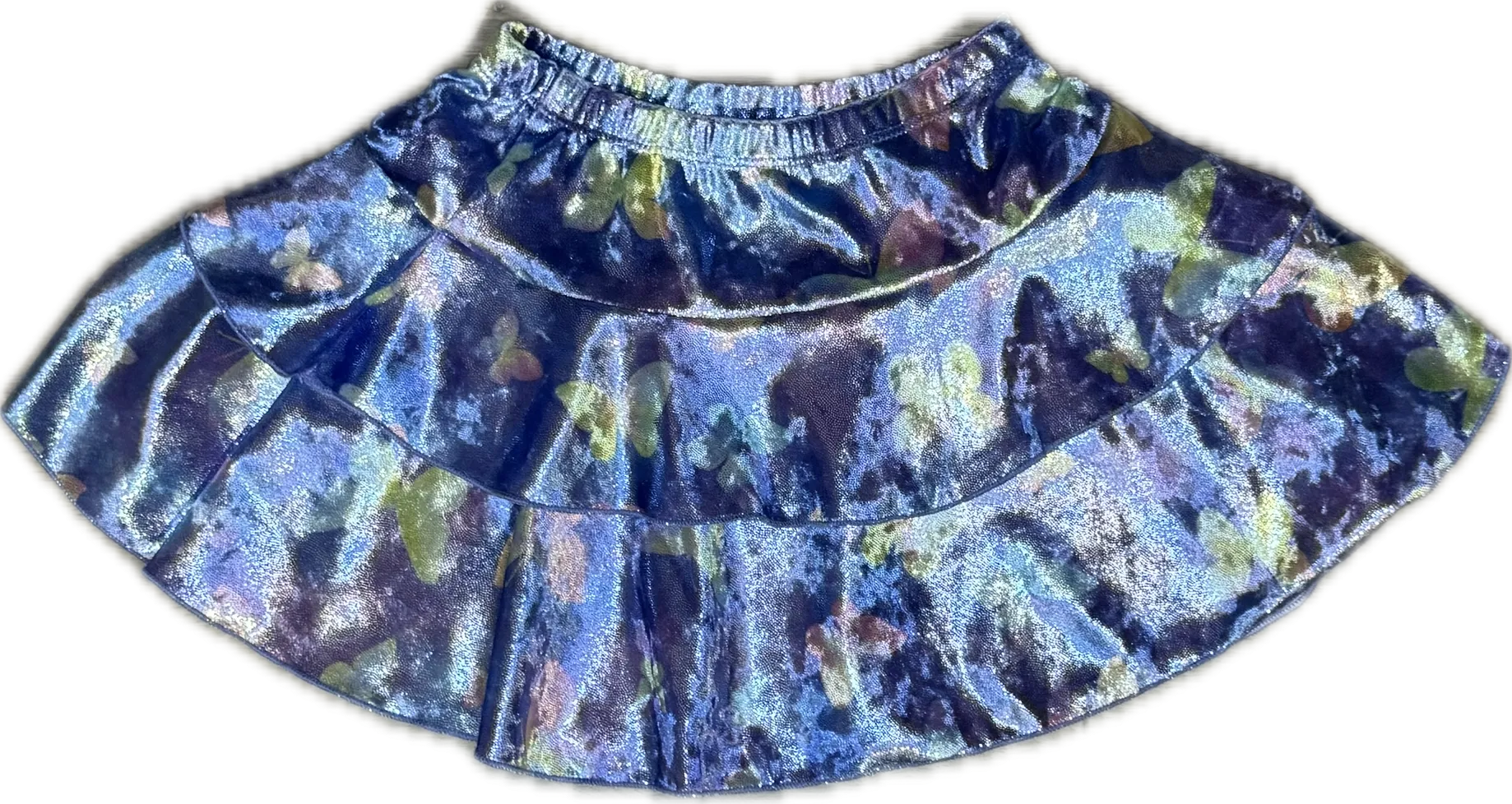 Social Butterfly- Ruffle Skirt, Velvet Luna Moth