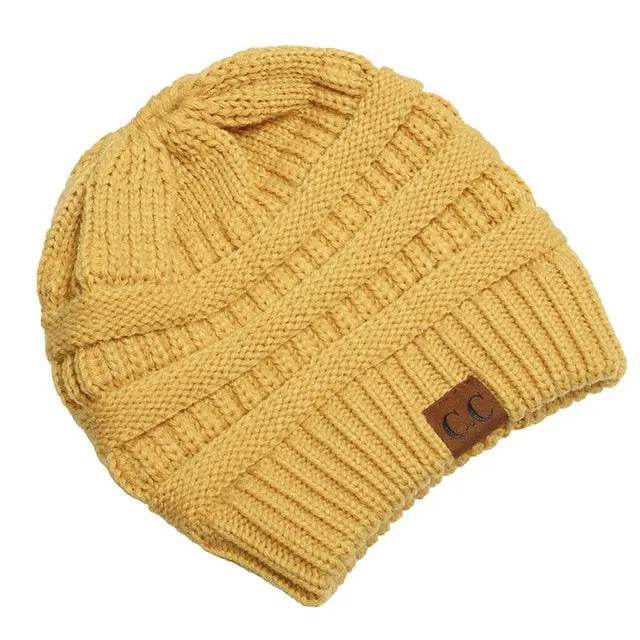 Soft Knit Ponytail Beanie