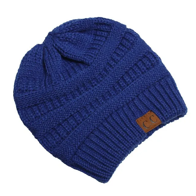 Soft Knit Ponytail Beanie
