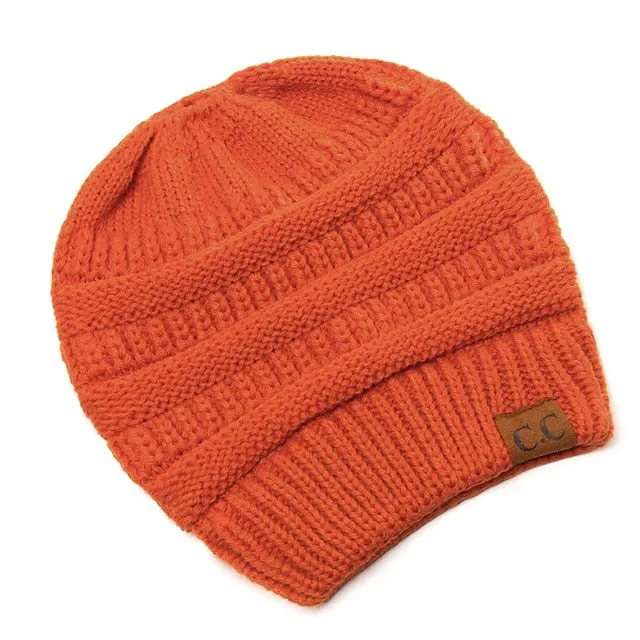Soft Knit Ponytail Beanie