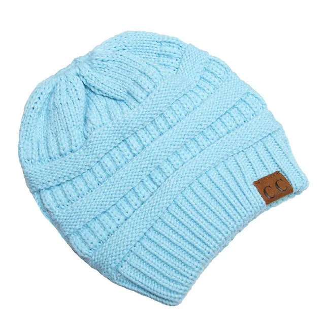 Soft Knit Ponytail Beanie