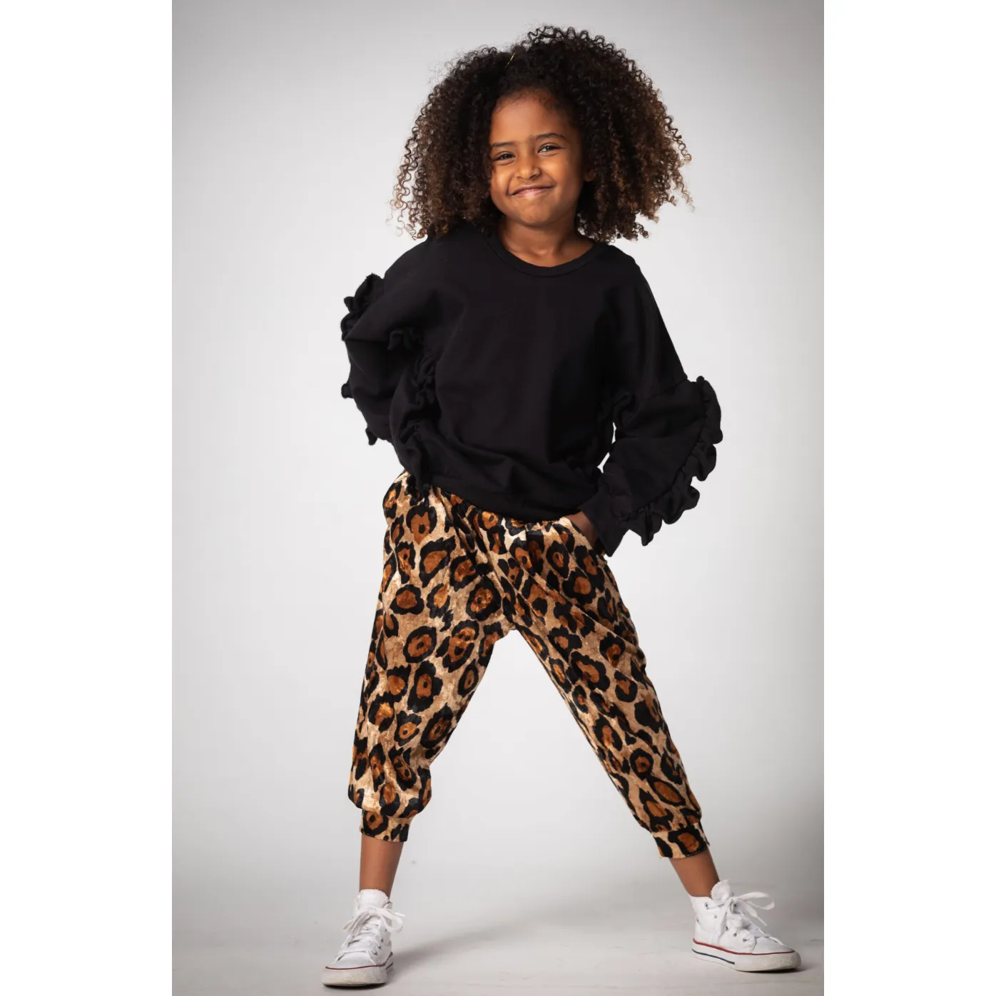 Sonia | Velvet | Cheetah Pant