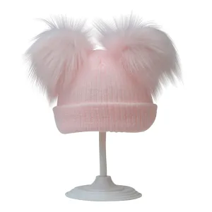 Starlight Double Pom Hat - Pink