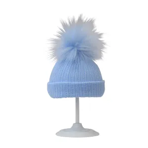 Starlight Single Pom Hat - Baby Blue