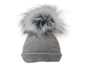 Starlight Single Pom Hat - Grey