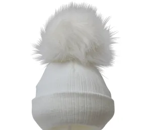 Starlight Single Pom Hat - White