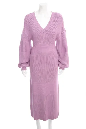 Staud Purple Long Sleeve Sweater Dress SZ L
