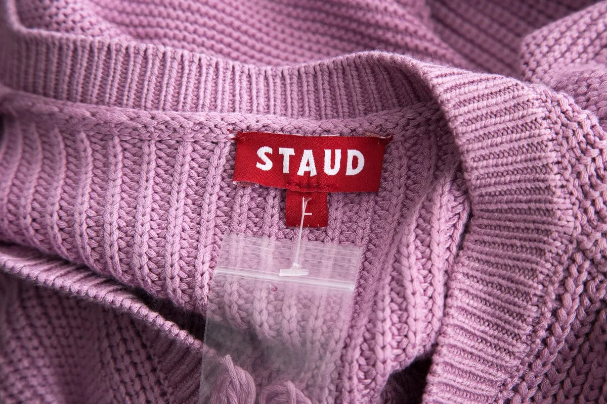 Staud Purple Long Sleeve Sweater Dress SZ L