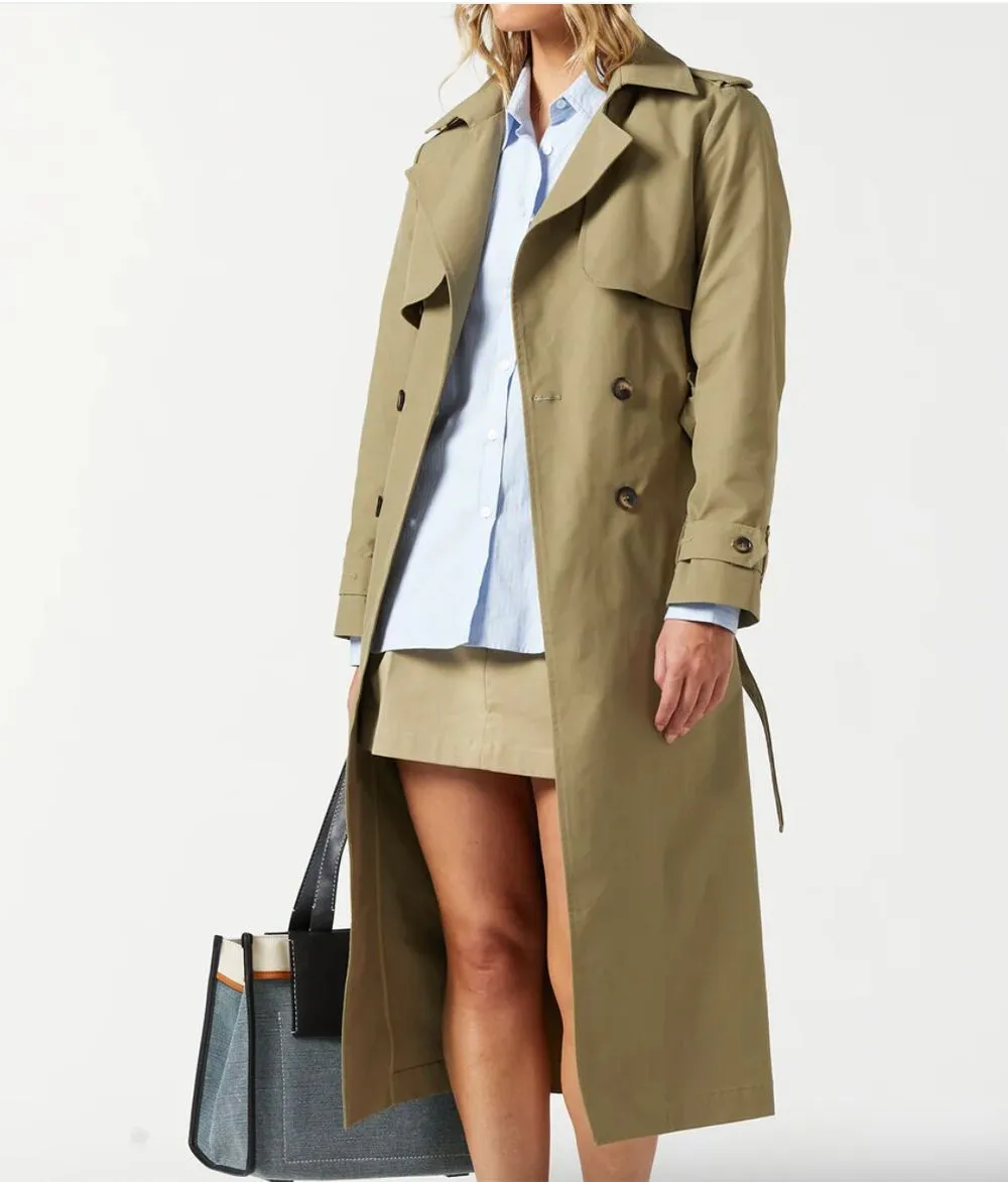 SUPERETTE Charlotte Trench - Khaki  Sz16