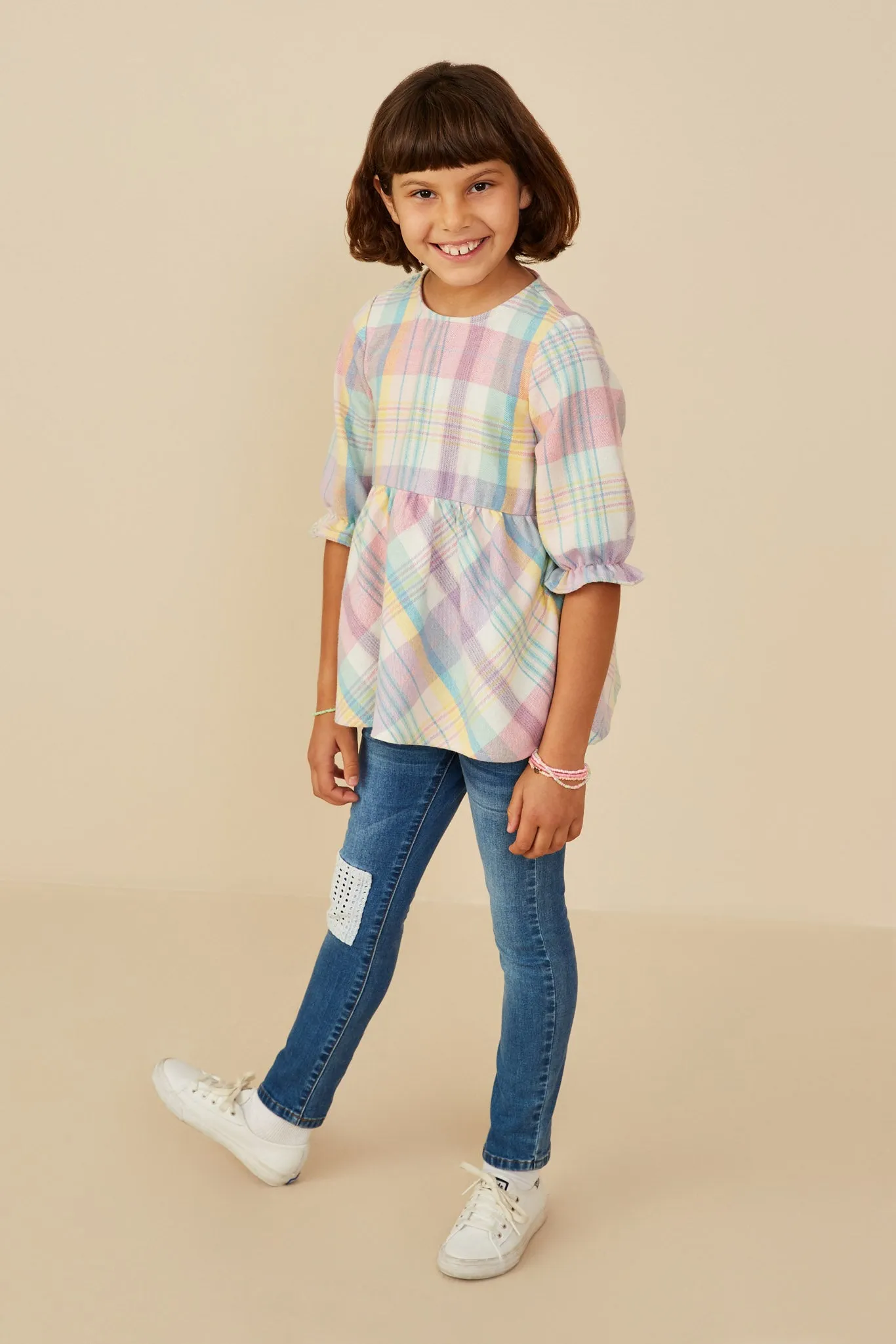 Tartan Plaid Flannel Baby Doll Top