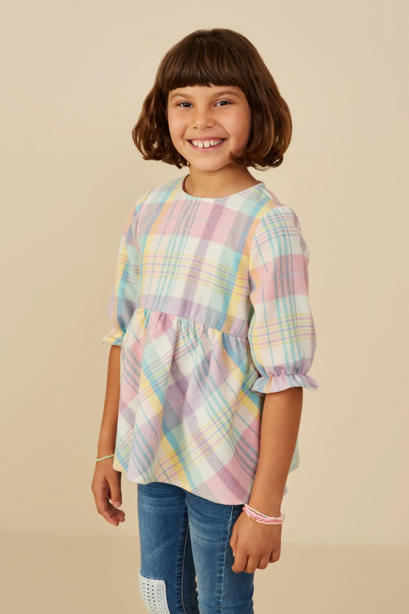 Tartan Plaid Flannel Baby Doll Top