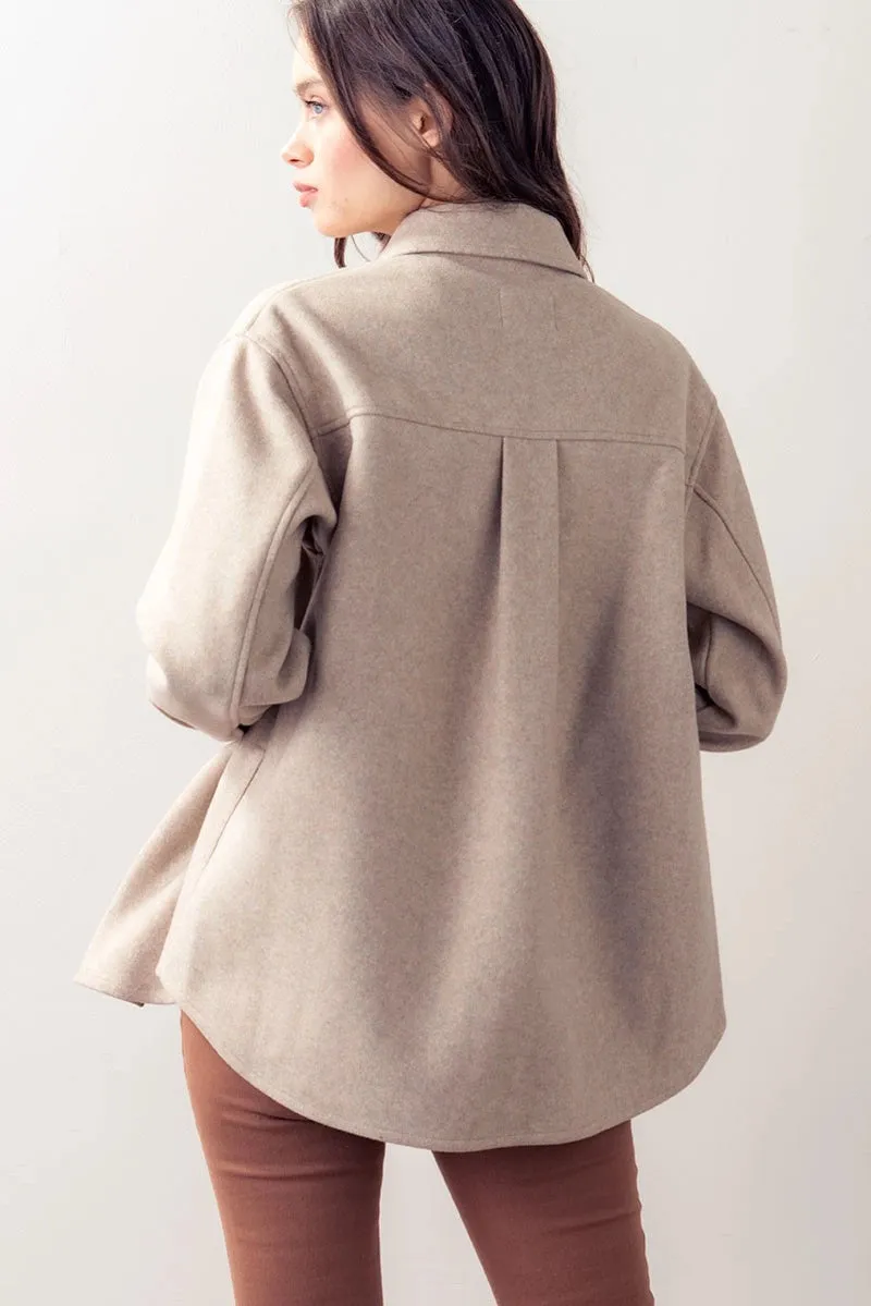 Taupe Vintage Soft Shacket