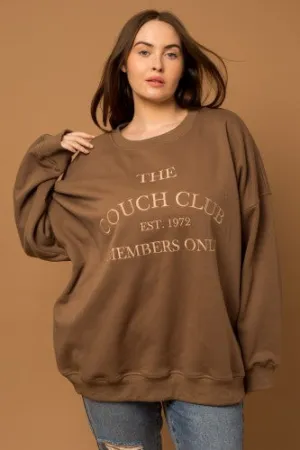 The Couch Club Fleece Crew | Mocha