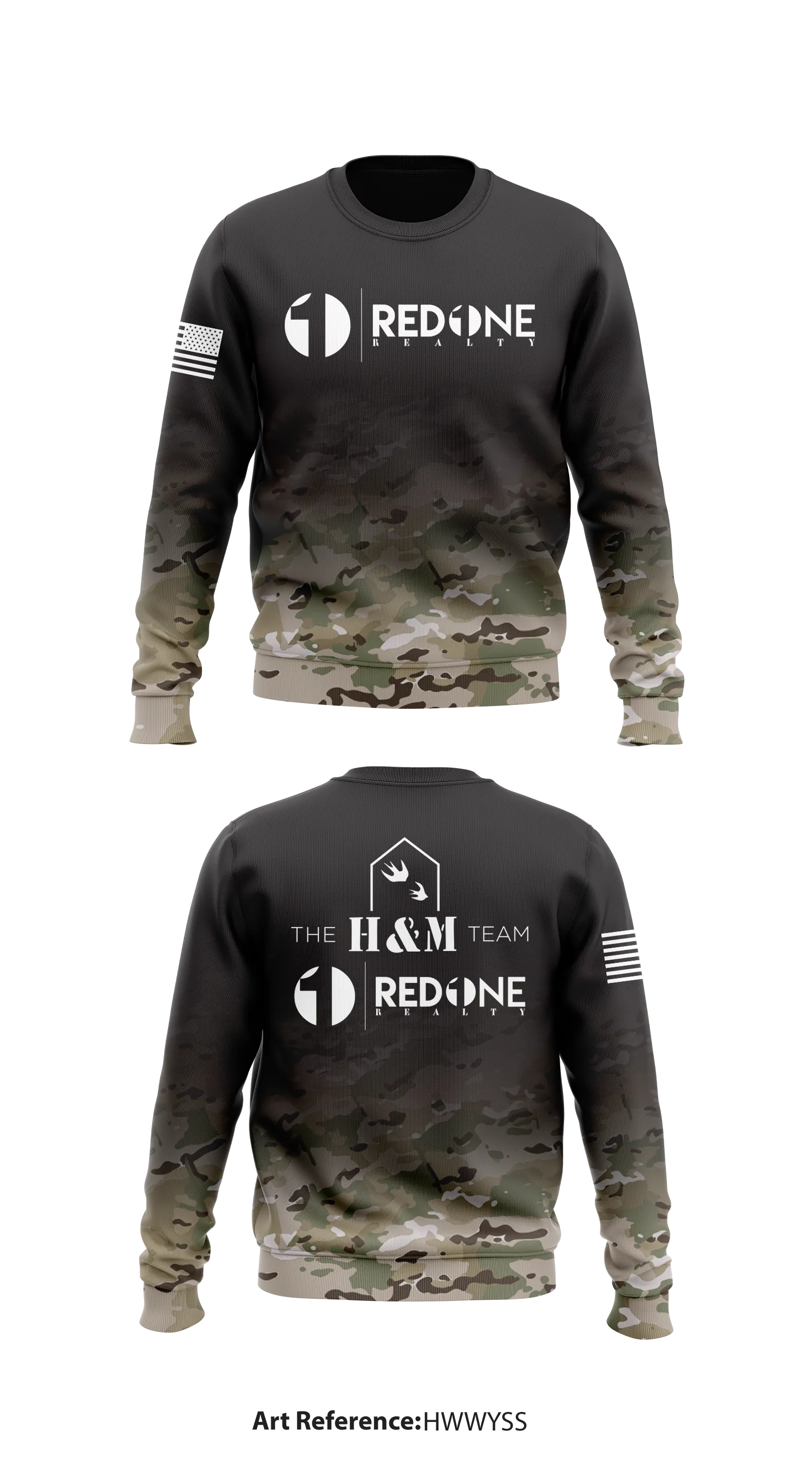 The H&M Team at Red 1 Realty Store 1 Realty Core Men's Crewneck Performance Sweatshirt - hwwYsS