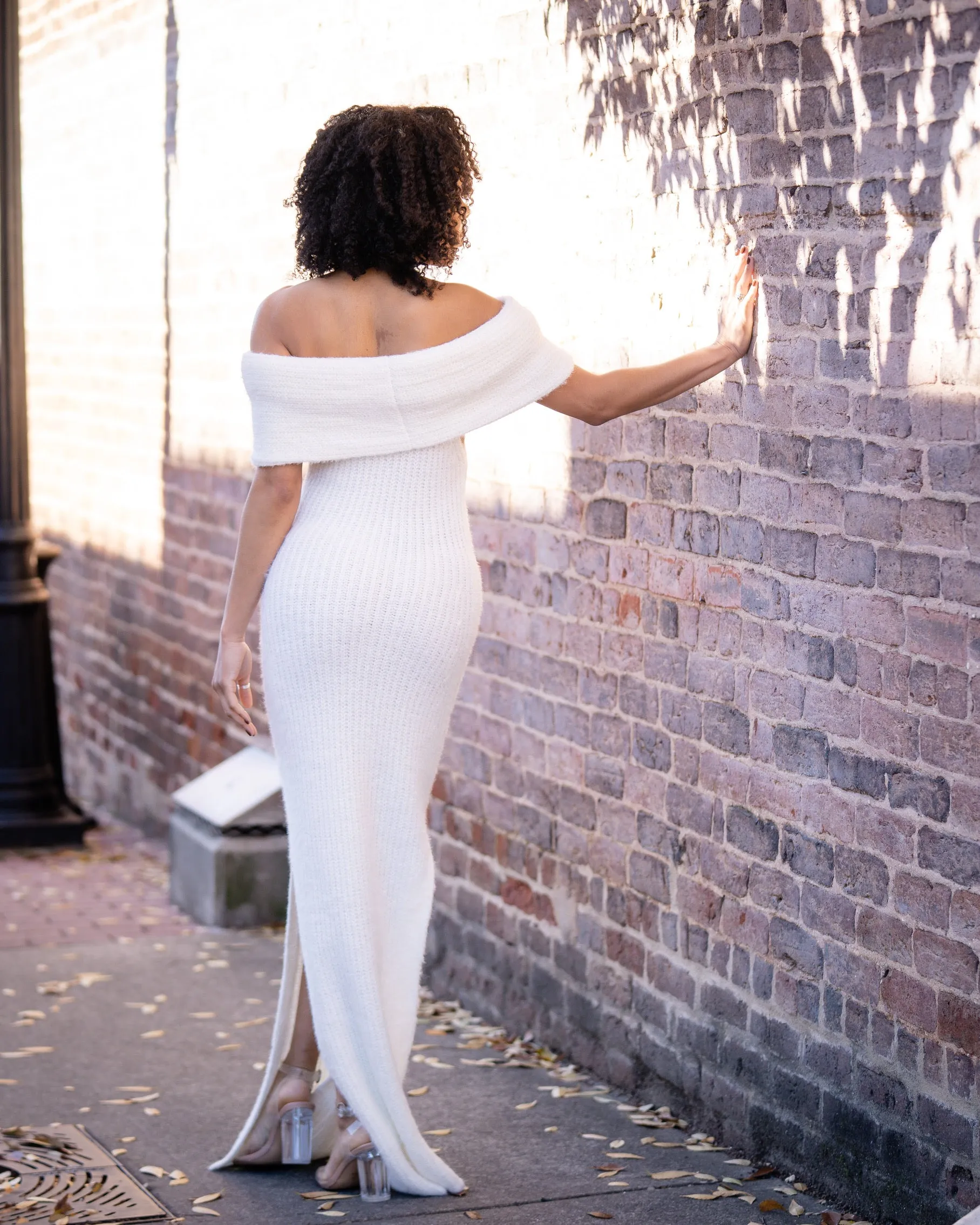 The Julia Off the Shoulder Sweater Dress