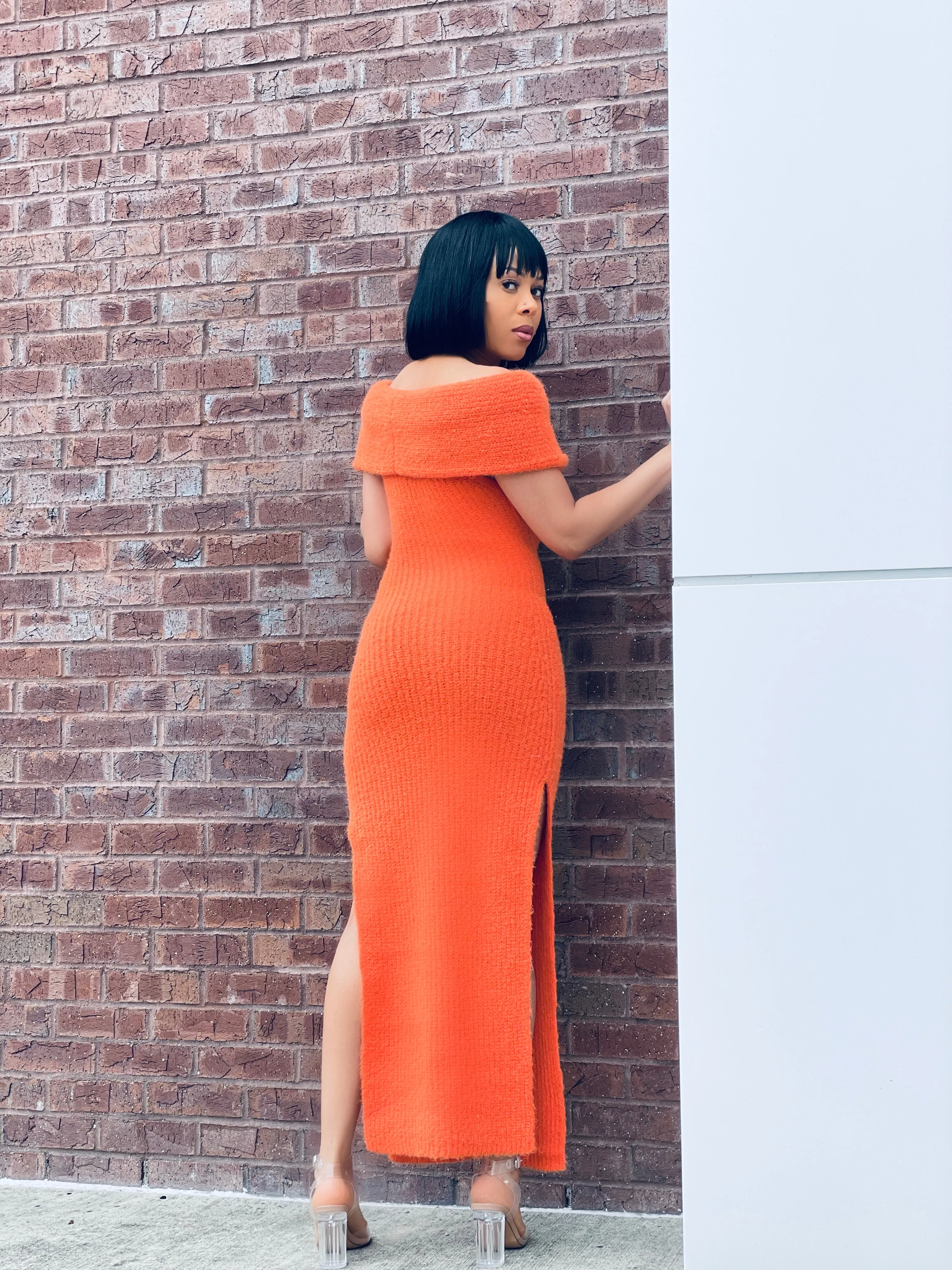 The Julia Off the Shoulder Sweater Dress