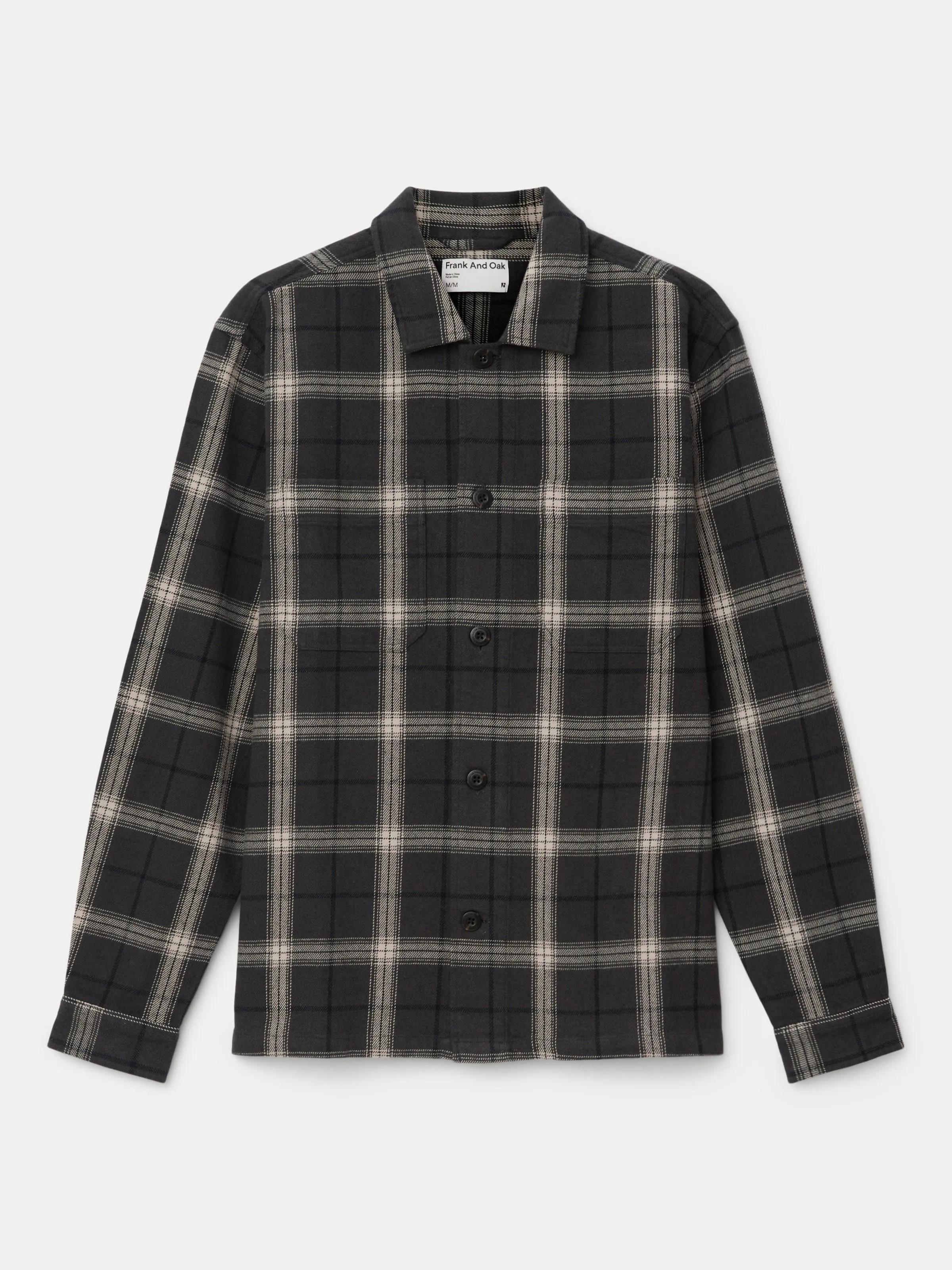 The Kapok Plaid Flannel Shirt in Dark Grey