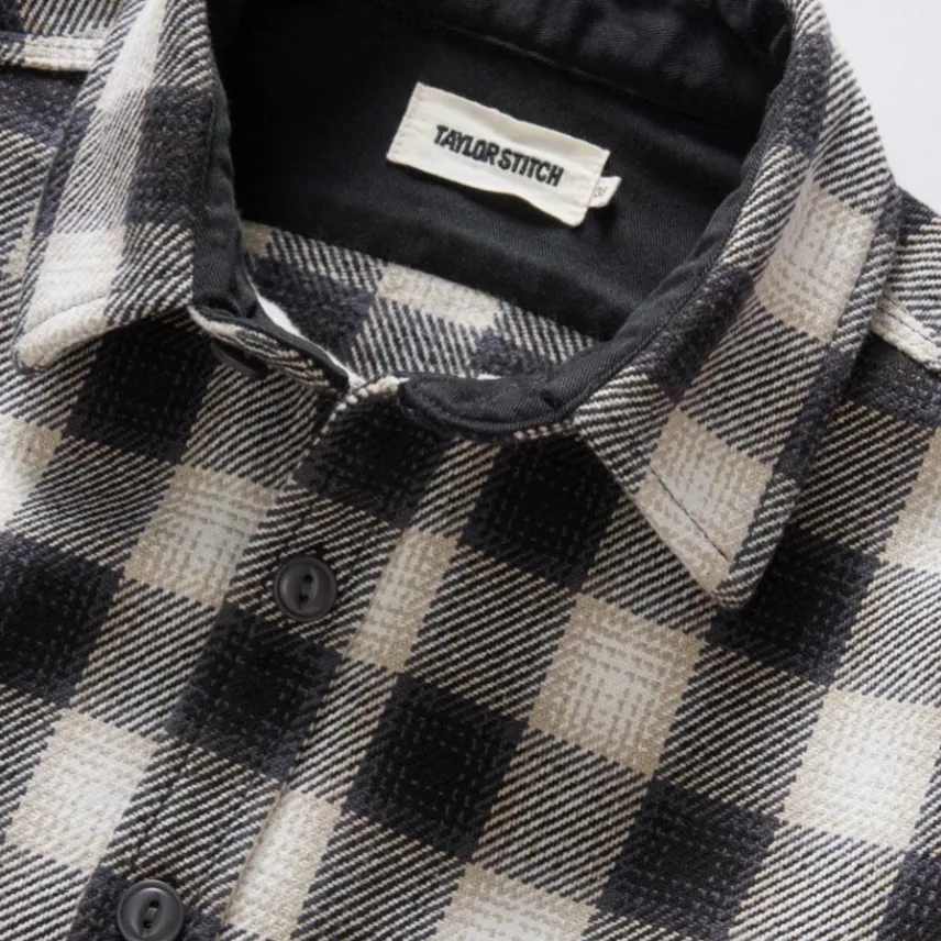 The Moto Utility Shirt | White Smoke Plaid