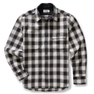 The Moto Utility Shirt | White Smoke Plaid