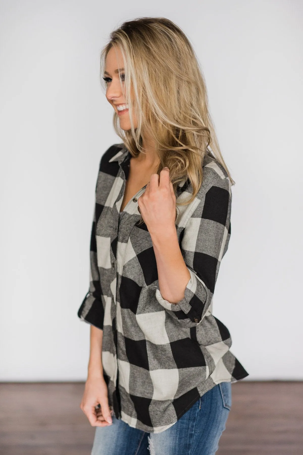 Thread & Supply Checkered Flannel Button Up Shirt