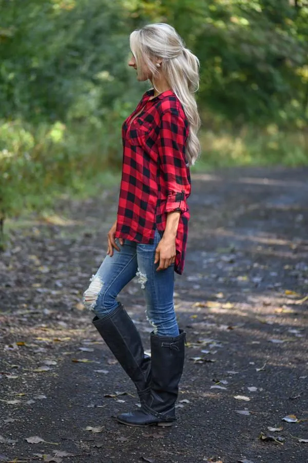 Thread & Supply Flannel ~ Blk Checkered Wash