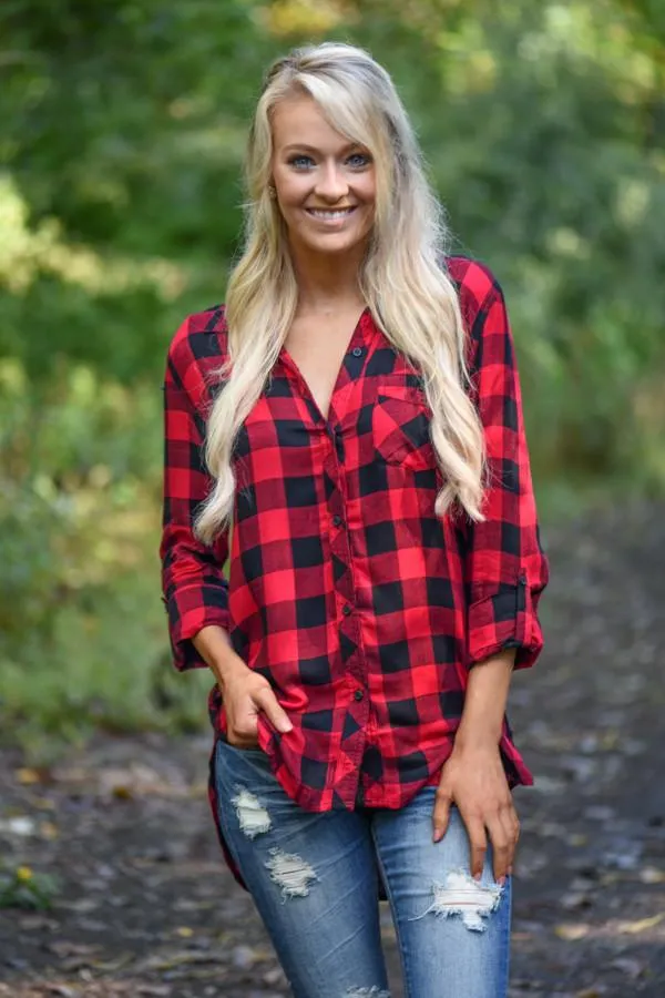 Thread & Supply Flannel ~ Blk Checkered Wash