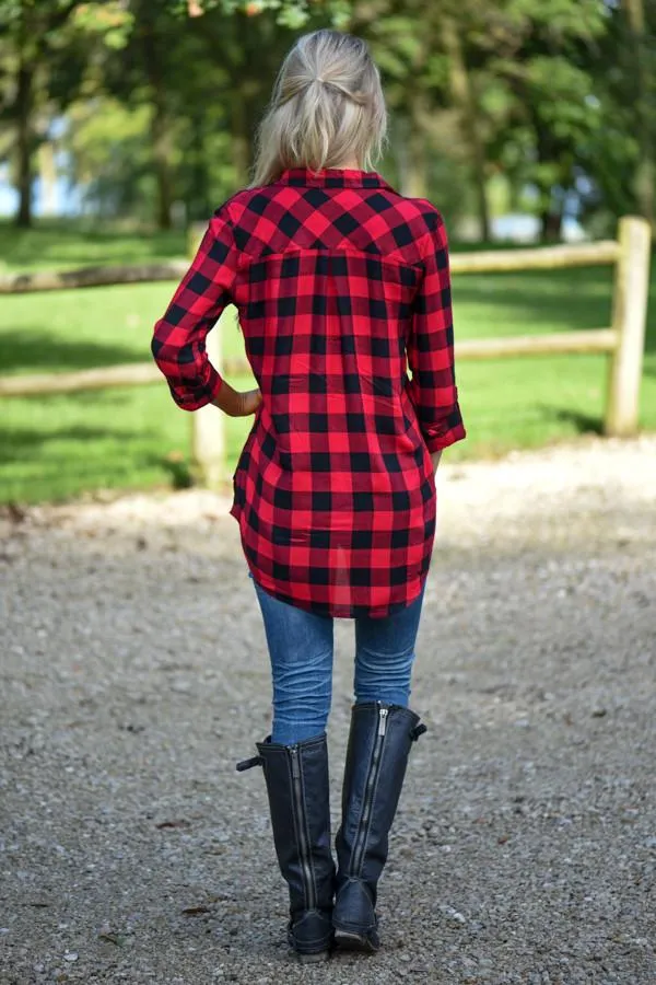 Thread & Supply Flannel ~ Blk Checkered Wash