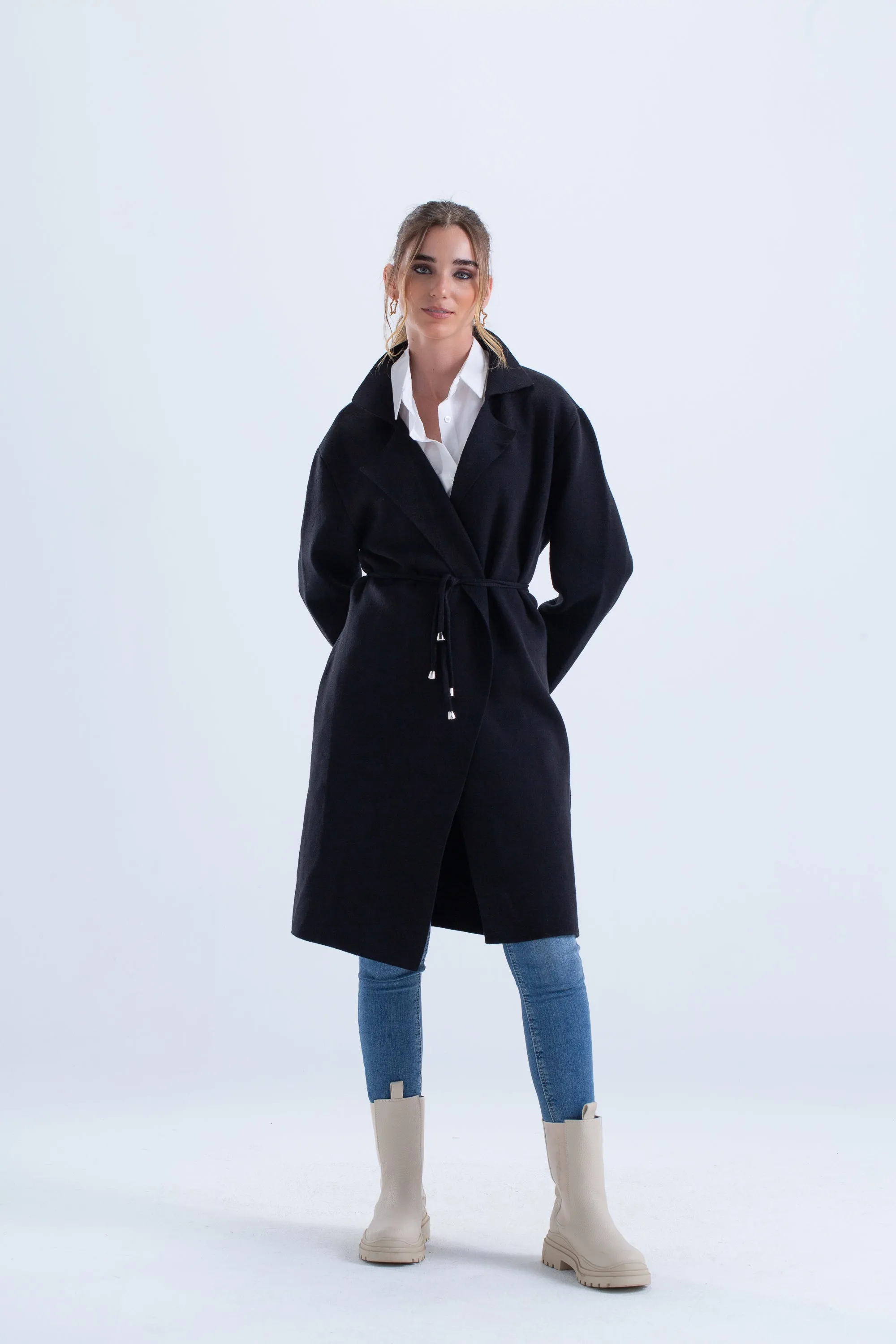 Trench Coat with Adjustable Belt