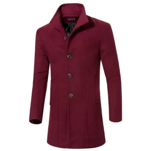 Trench Noir™ | Men's Warm Trench Coat | Notch Collar, Water-Resistant Fabric & Stylish Design