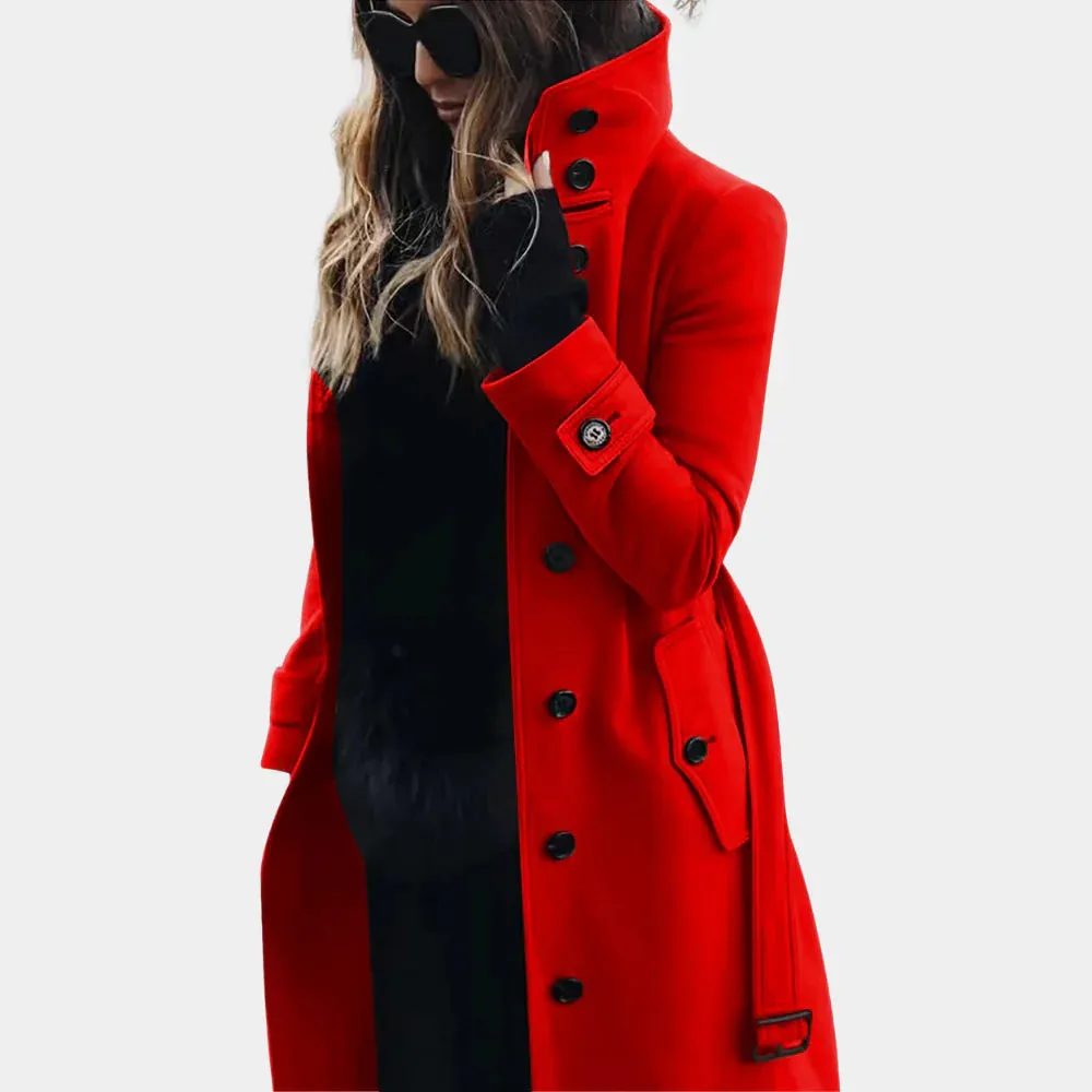 Trenchcoat Belle™ | Women's Stylish Waterproof Trench Coat | Breathable Fabric, Adjustable Belt, and Functional Pockets