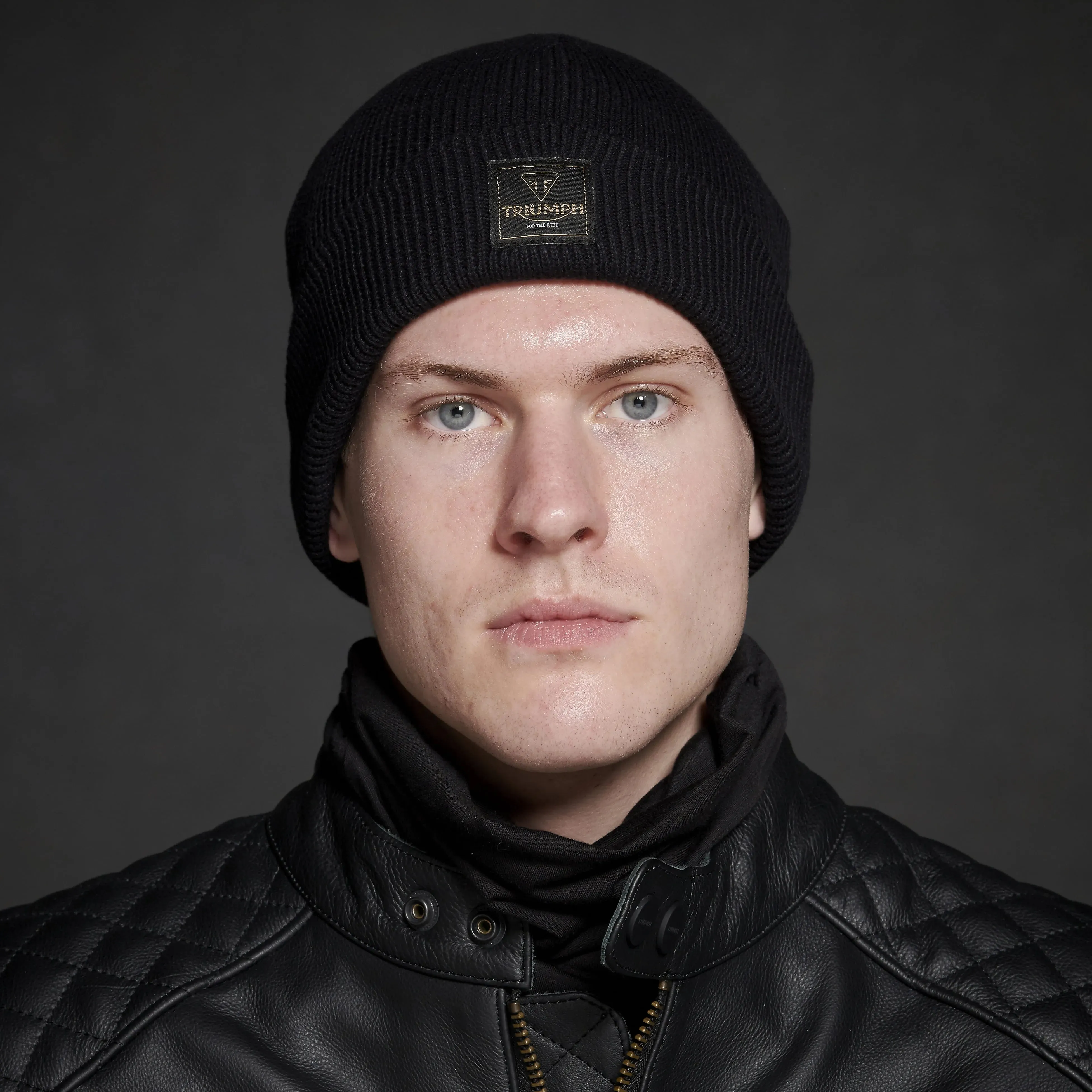 Triumph Polar Knitted Beanie in Black