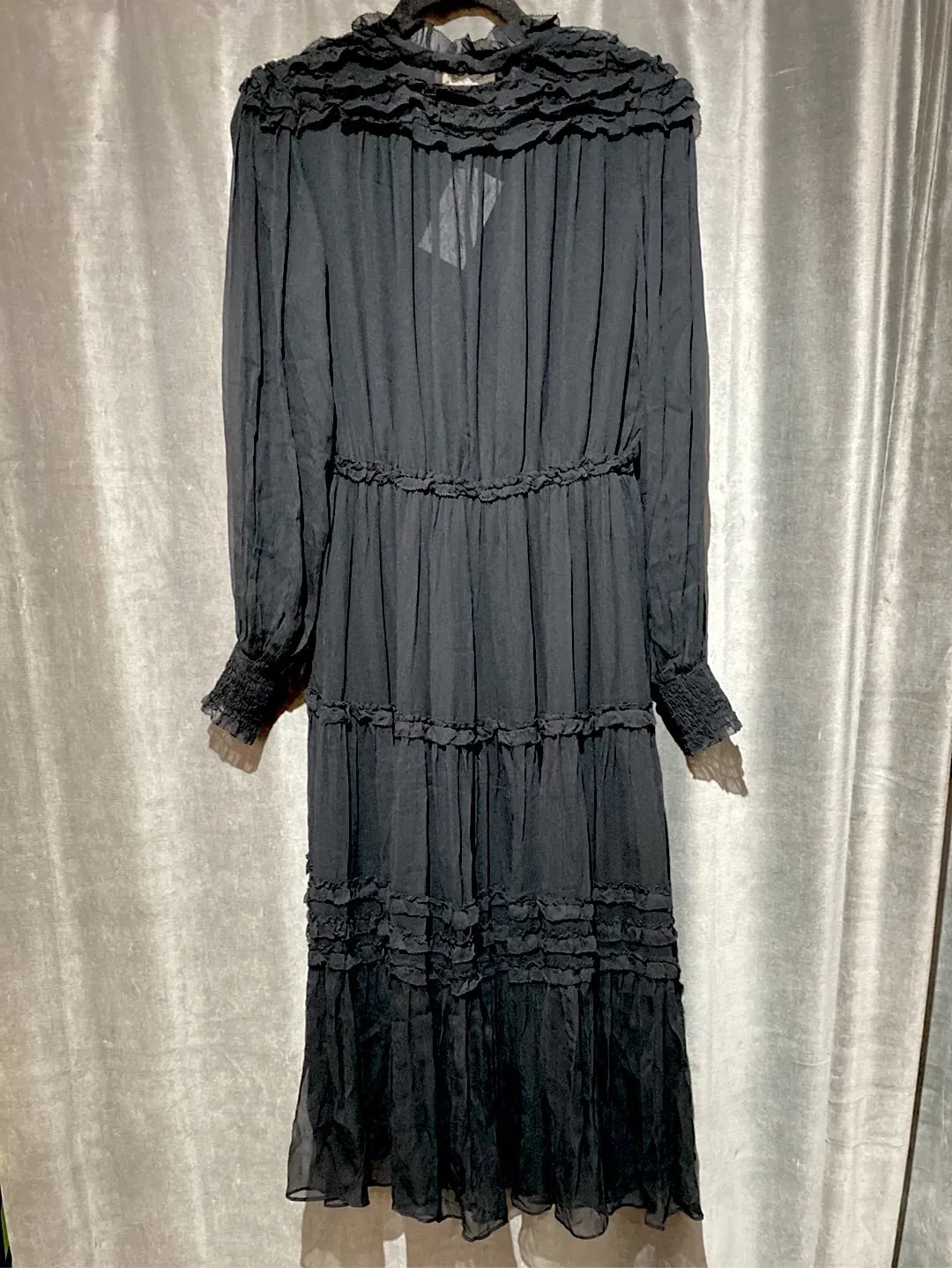 Ulla Johnson Black Long Sleeve Maxi Dress