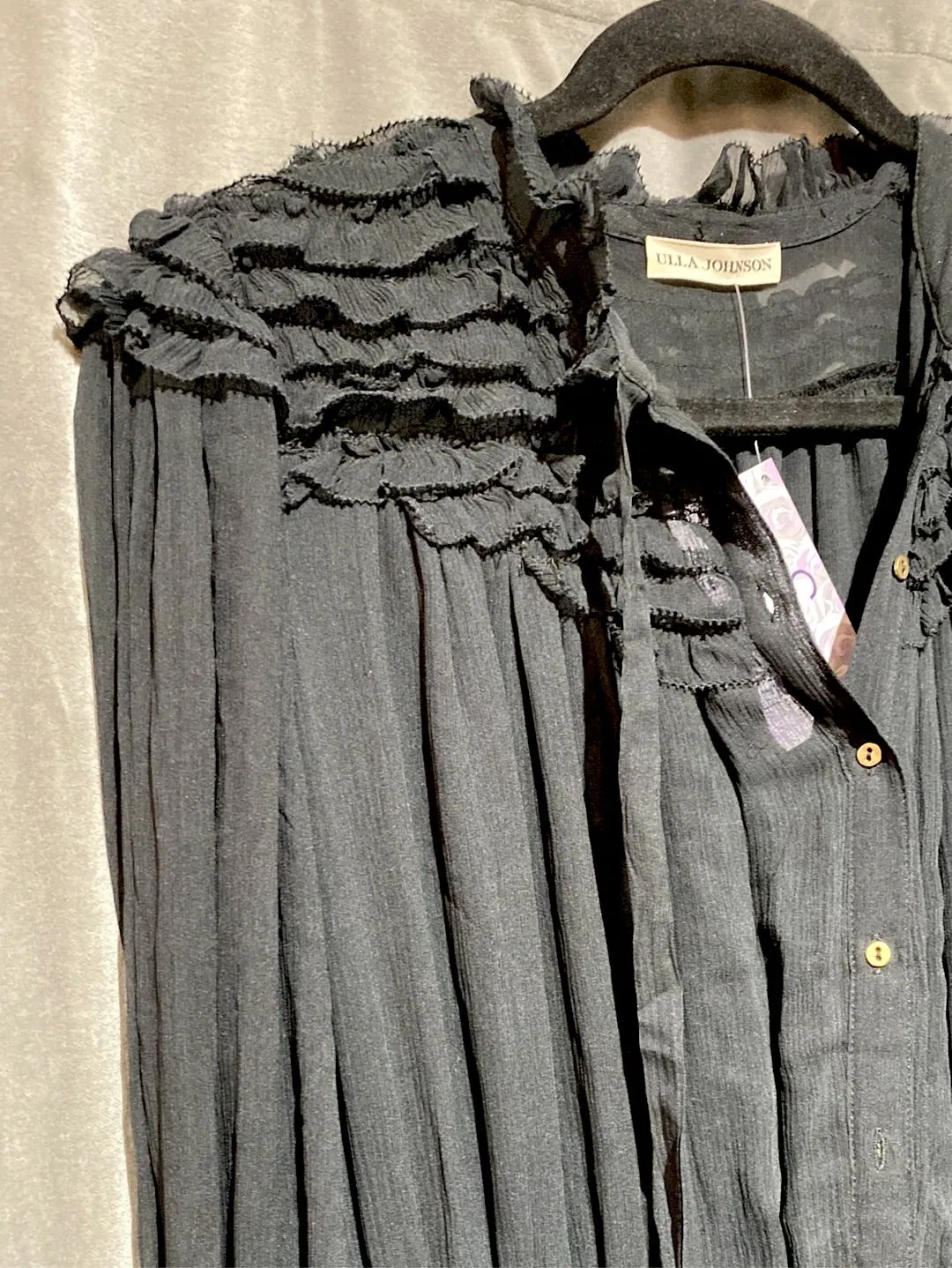 Ulla Johnson Black Long Sleeve Maxi Dress