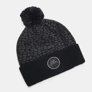 Under Armour Black/Jet Grey/Metallic Black Graphic Knit Pom Beanie
